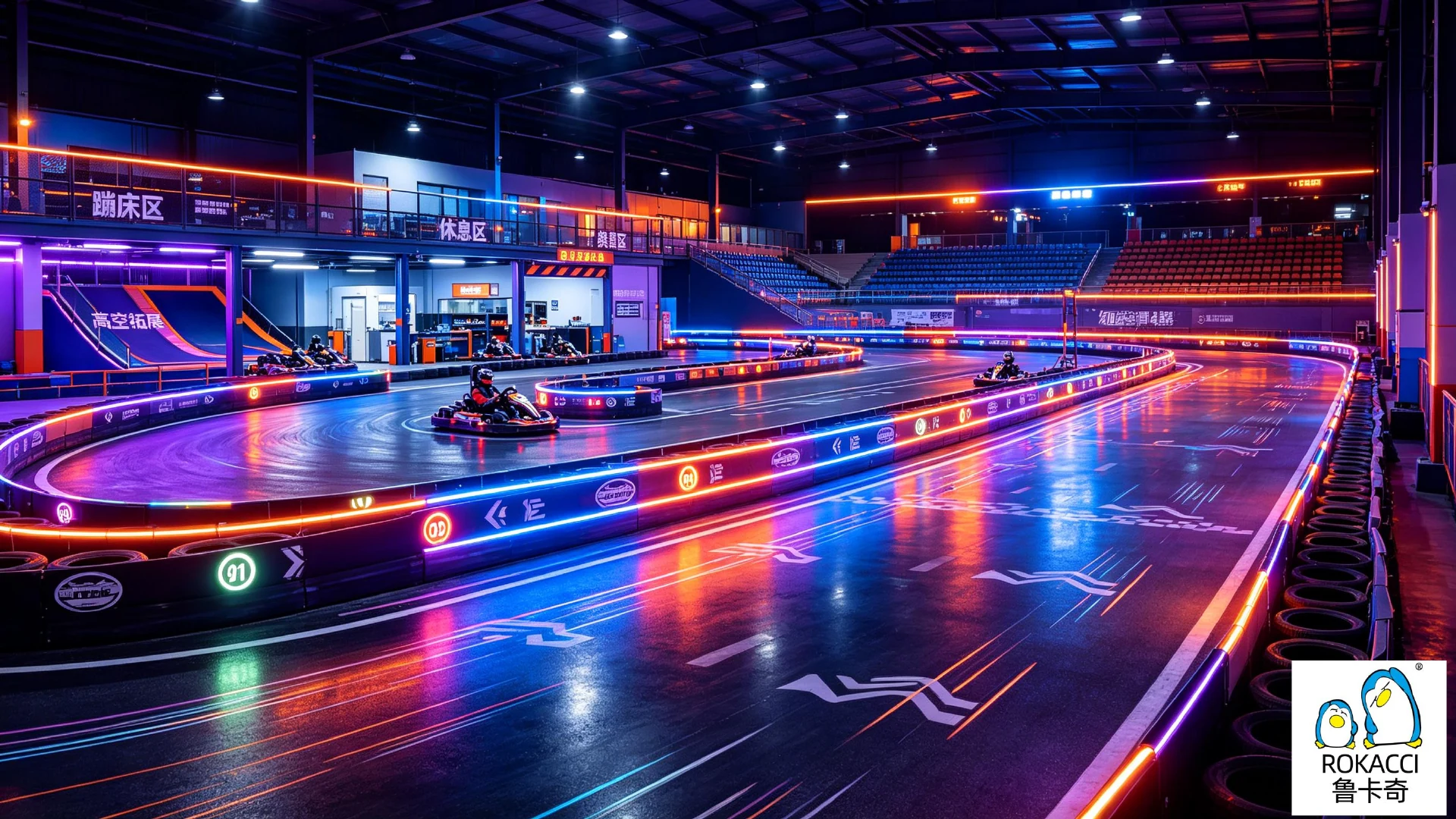 Illuminated indoor speed track concept