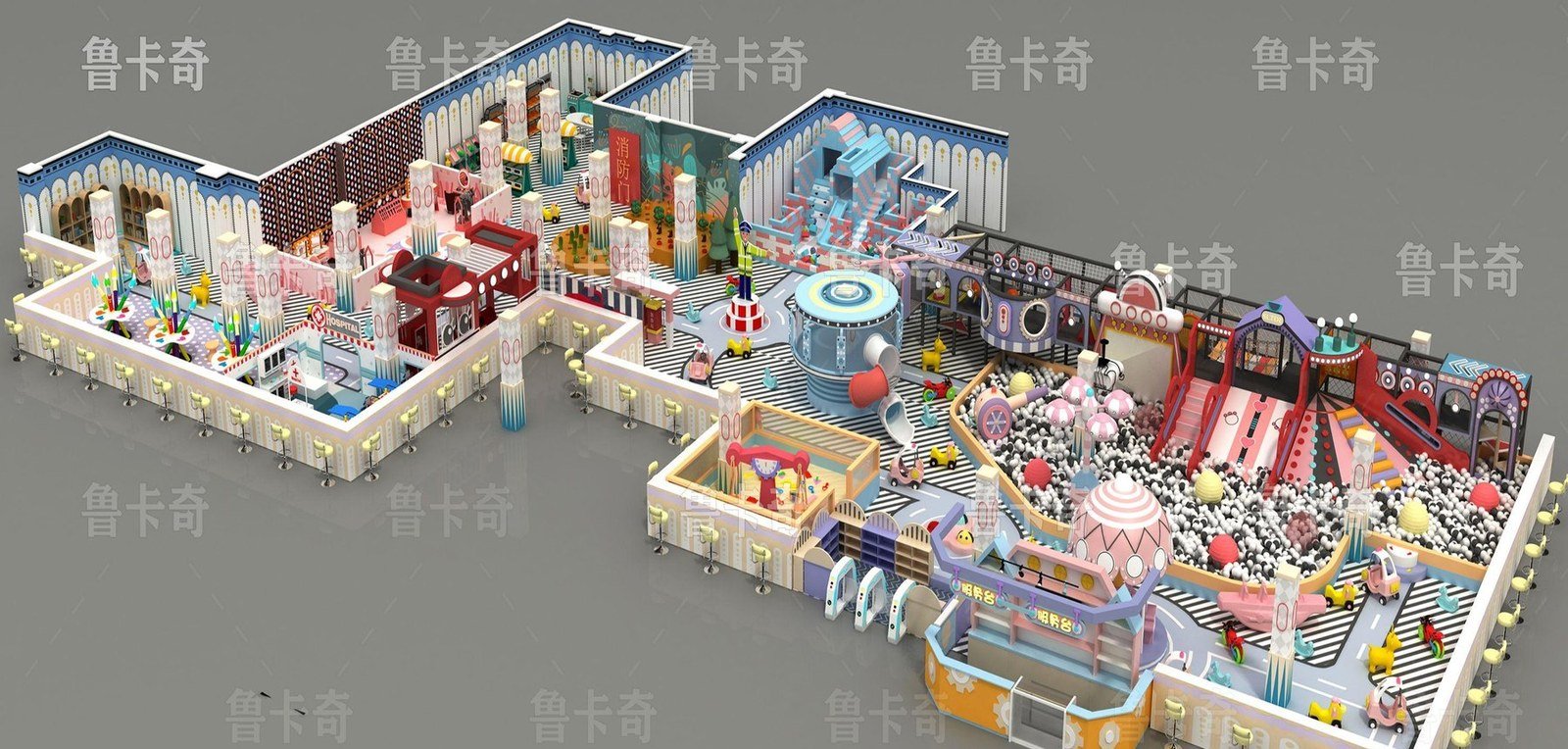 Large family entertainment venue with mixed attractions